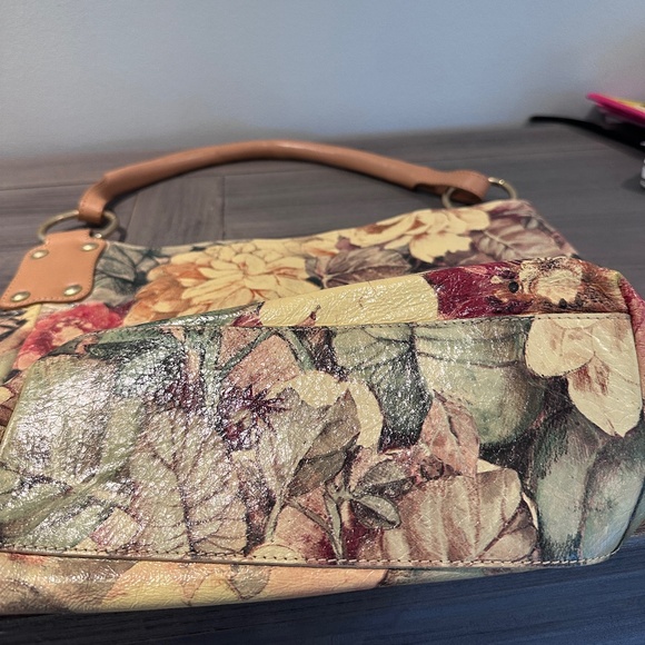 Maurizio Taiuti Floral Leather Tote Bag - Picture 3 of 6